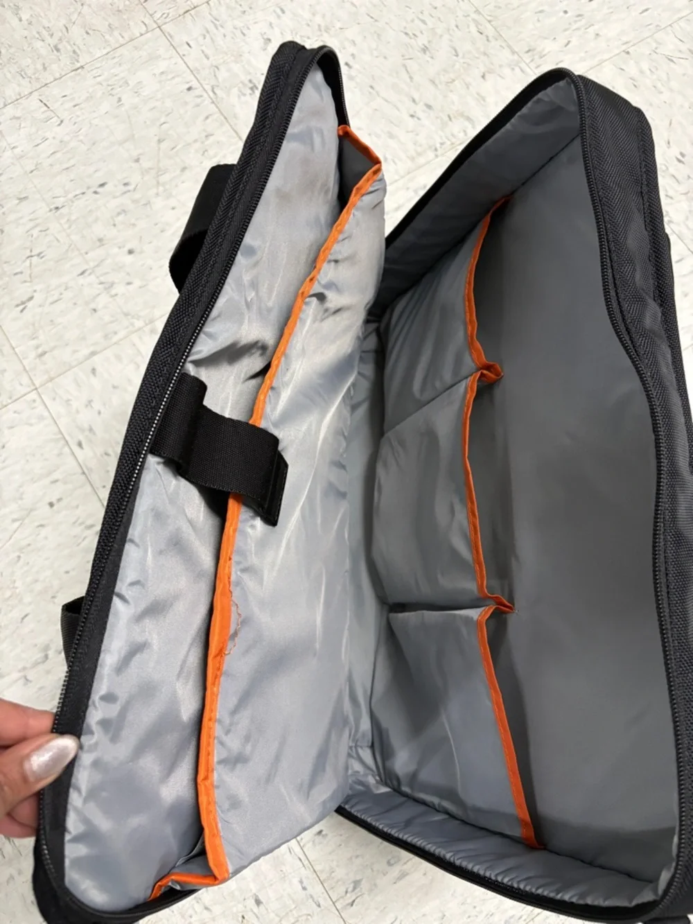 Lands' End Black Laptop Bag with Gold University Crest
